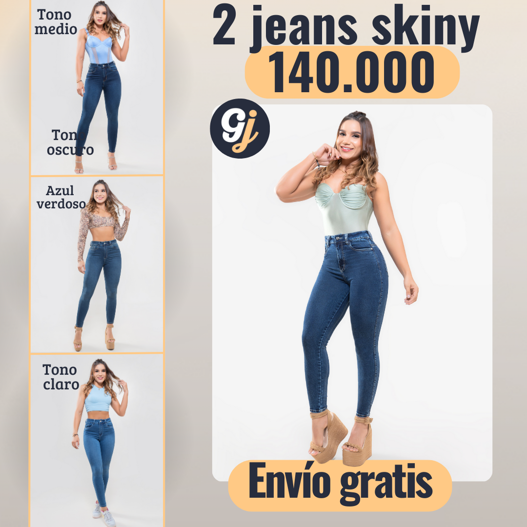 PROMO PACK - 2 JEANS SKINY POR SOLO $140 MIL PESOS