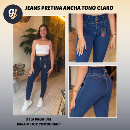 PROMO PACK 2 JEANS PRETINA ANCHA