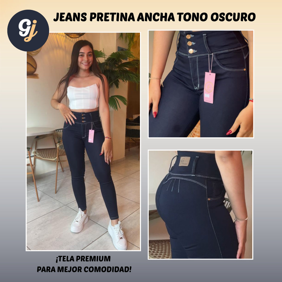 PROMO PACK 2 JEANS PRETINA ANCHA